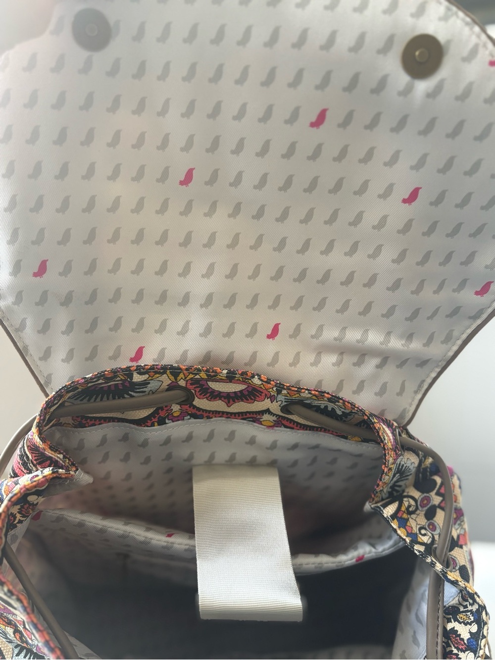 Sakroots Artist Circle Flap Backpack Bohemian Design Fits Up To 13” Laptop New - Picture 15 of 16